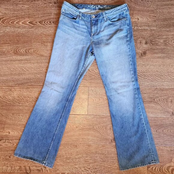 The Cali By Juicy Couture Women's 32 Denim Jeans Y2K Flare Wide Leg Vintage USA - Picture 1 of 13